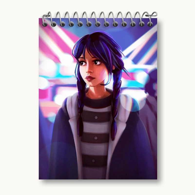 دفتر یادداشت 50 برگ خندالو مدل سریال ونزدی Wednesday کد 25298