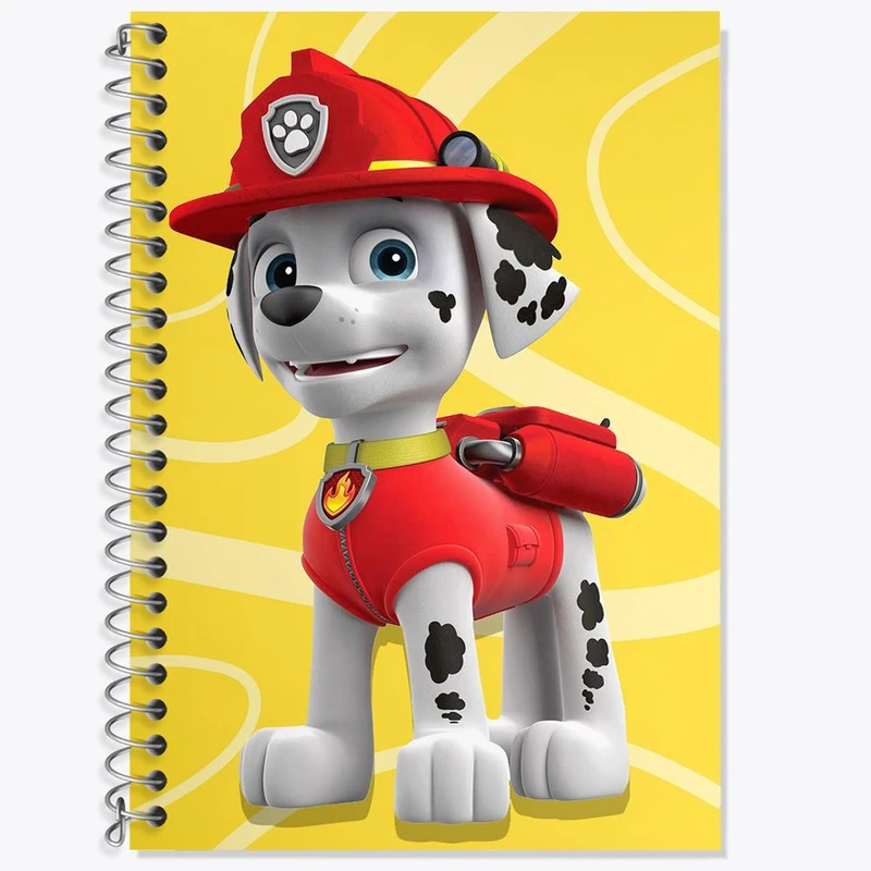 دفتر زبان 50 برگ خندالو مدل دو خط طرح سگ های نگهبان Paw Patrol کد 3132