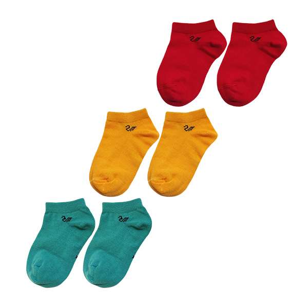 جوراب بچگانه مدل رنگی کد PH602 مجموعه 3 عددی