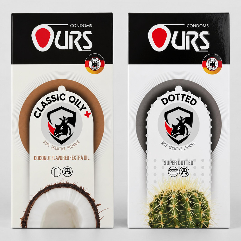 کاندوم خاردار اورز مدل DOTTED  بسته 12 عددی به همراه کاندوم ساده اورز مدل OILY PLUS بسته 12 عددی