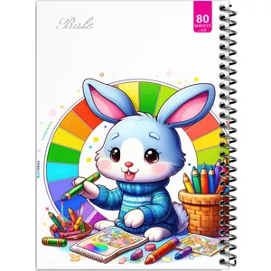 دفتر نقاشی 80 برگ بله مدل رحلی طرح فانتزی خرگوش نقاش کد A4-M120