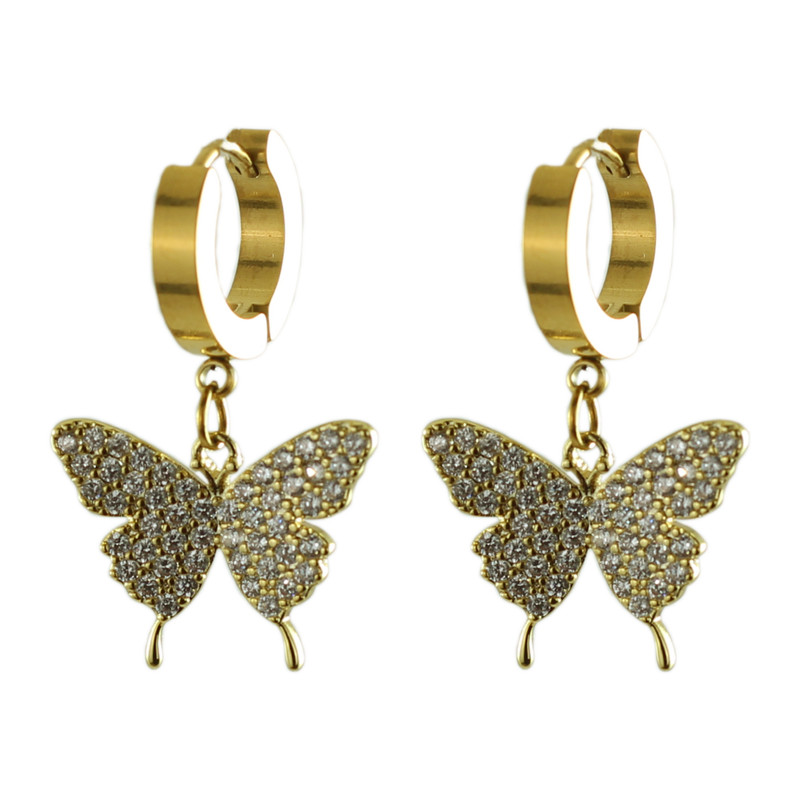 گوشواره زنانه مدل پروانه کد AAC-236