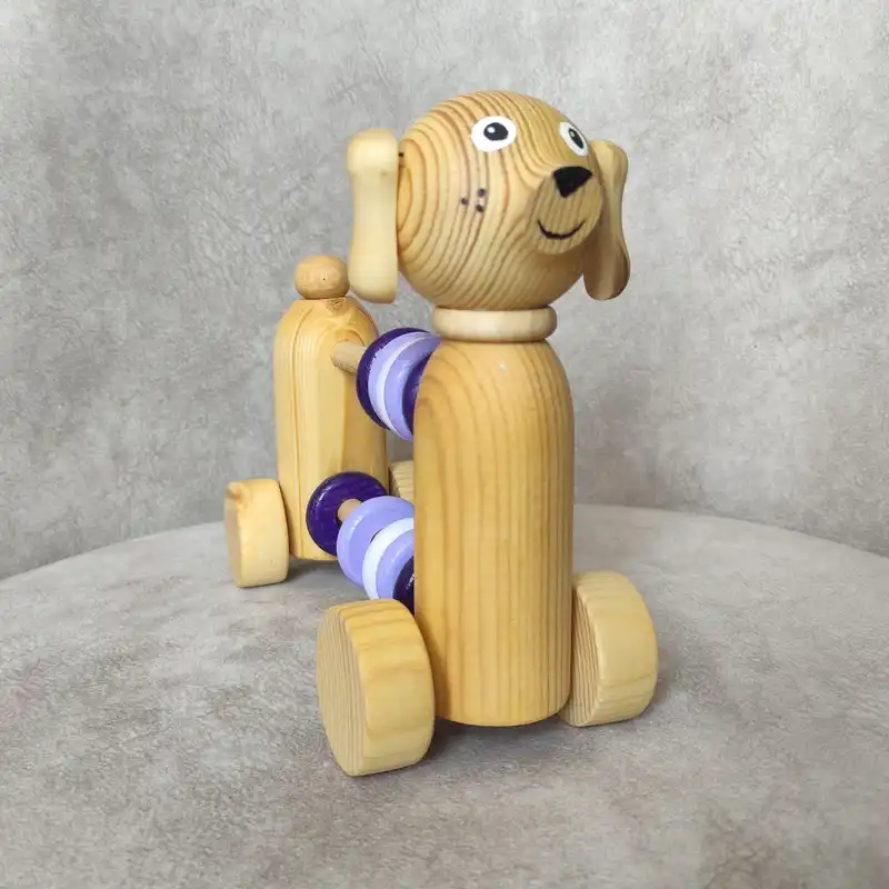 اسباب بازی چوبی مدل سگ شکم حلقه کد 012
