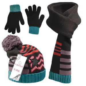 ست کلاه و شال گردن و دستکش بچگانه فونم مدل 5085