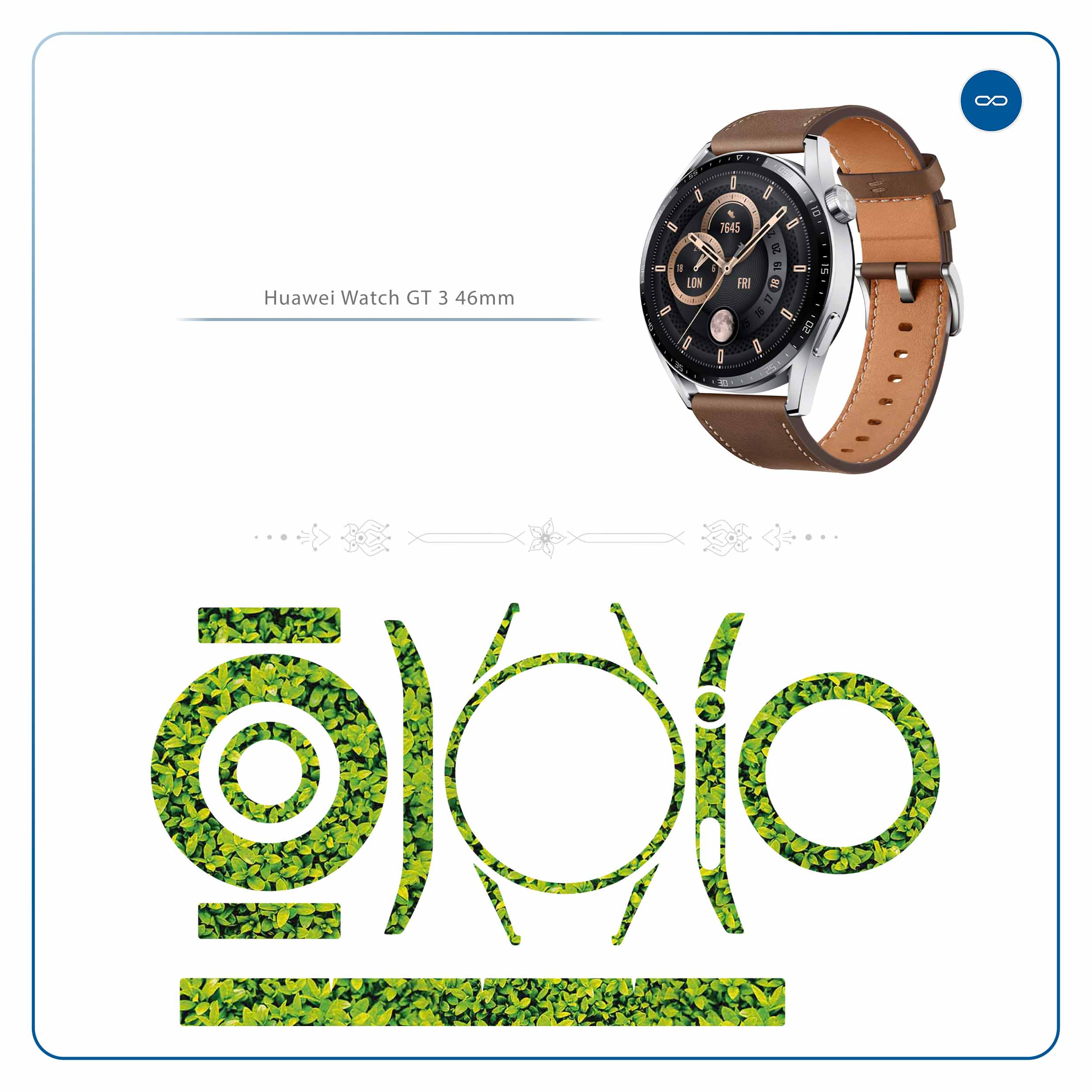 برچسب ماهوت طرح Leafs مناسب برای ساعت هوشمند هوآوی Watch GT 3 46mm