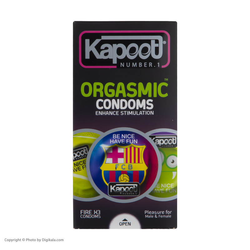 کاندوم خاردار کاپوت مدل Orgasmic مجموعه 2 عددی