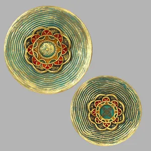 بشقاب دیوارکوب سفالی کد 18-21 مجموعه 2 عددی