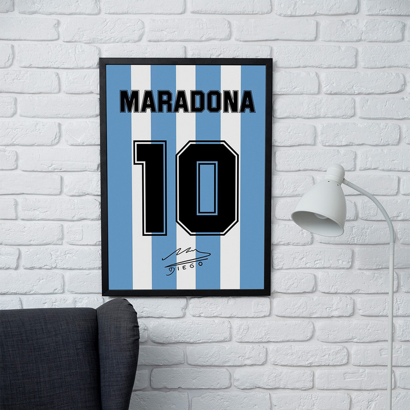 تابلو مدل دیواری طرح پیراهن آرژانتین دیگو مارادونا Diego Maradona کد FD484 تابلو مدل دیواری طرح پیراهن آرژانتین دیگو مارادونا Diego Maradona کد FD484