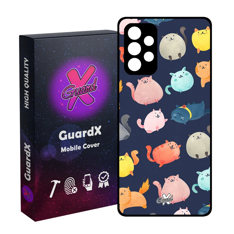 کاور گارد ایکس طرح Cats مدل Glass10173 مناسب برای گوشی موبایل سامسونگ Galaxy A52