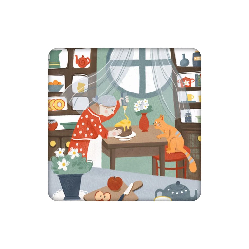 زیرلیوانی طرح مامان بزرگ و کیک پزی کد 7266292