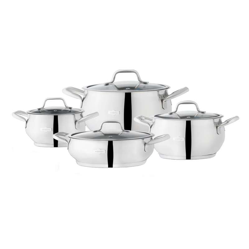 سرویس قابلمه 8 پارچه مادام کوکو مدل Vera Cookware Set سرویس قابلمه 8 پارچه مادام کوکو مدل Vera Cookware Set