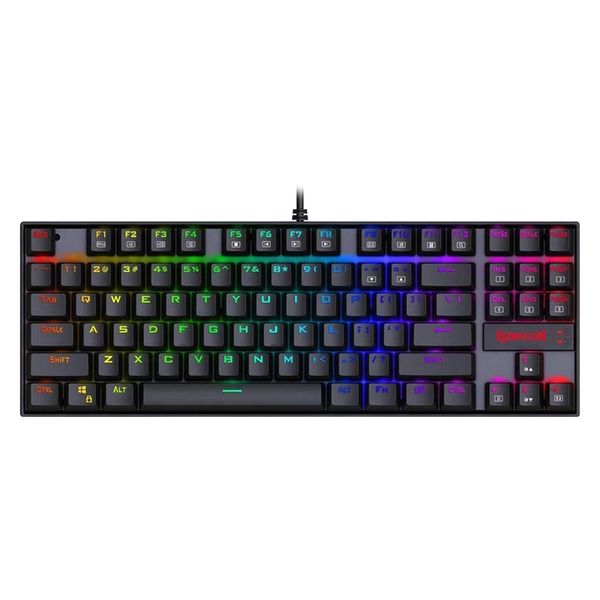  کیبورد گیمینگ ردراگون مدل K552 RGB، سوییچ مکانیکال آبی، Tenkeyless، نورپردازی RGB