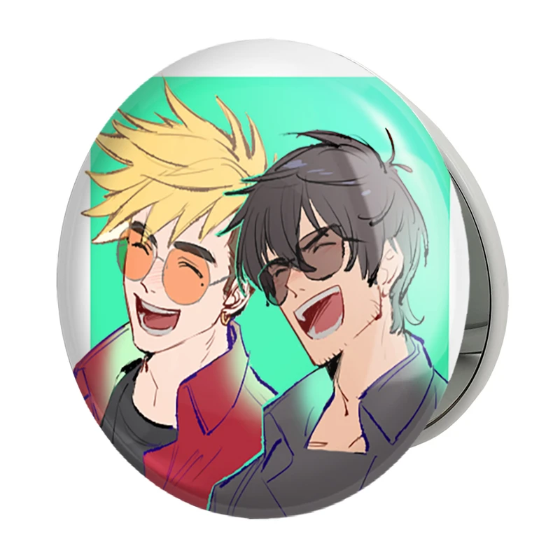 آینه جیبی خندالو طرح نیکولاس و وش انیمه تریگان (Trigun) مدل تاشو کد 36245