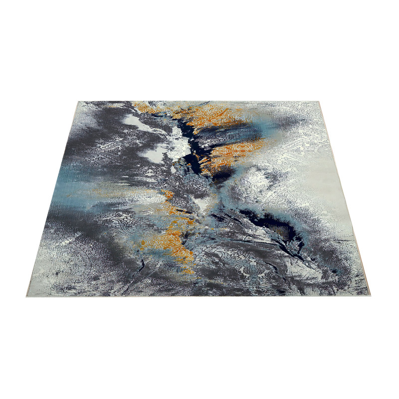 فرش ماشینی زانیس مدل مدرن طرح وینتیج زمینه طوسی فرش ماشینی زانیس مدل مدرن طرح وینتیج زمینه طوسی