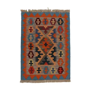 گلیم دستبافت نیم متری مدل قشقایی کد 4040717