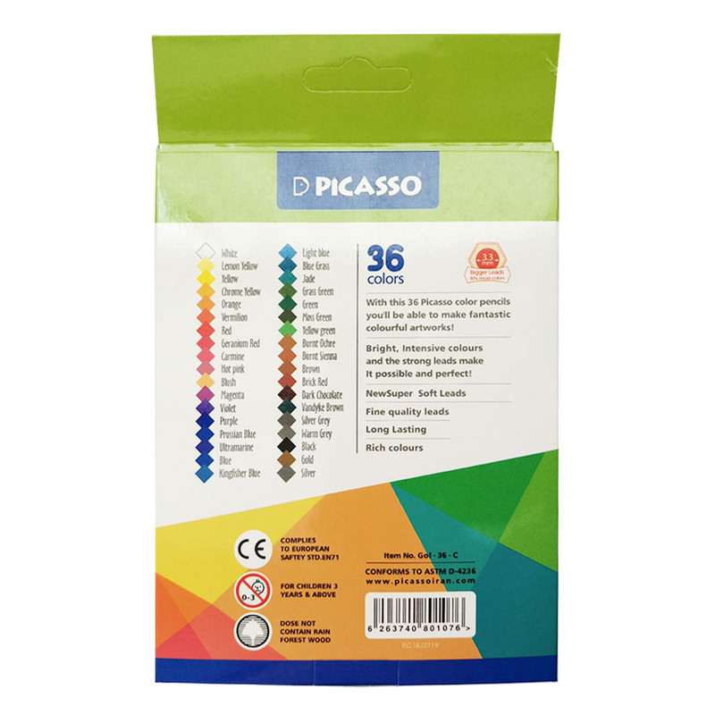 مداد رنگی 36 رنگ پیکاسو مدل Koala کد 18J2719