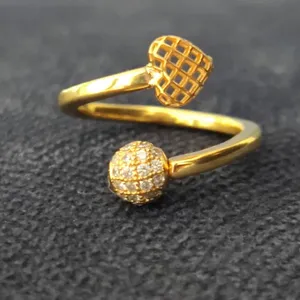  انگشتر طلا 18 عیار زنانه قیراط طرح قلب کد GH1515