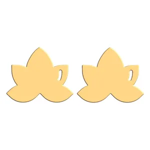 گوشواره طلا 18 عیار زنانه فرشته مدل طرح گل WEL-000272