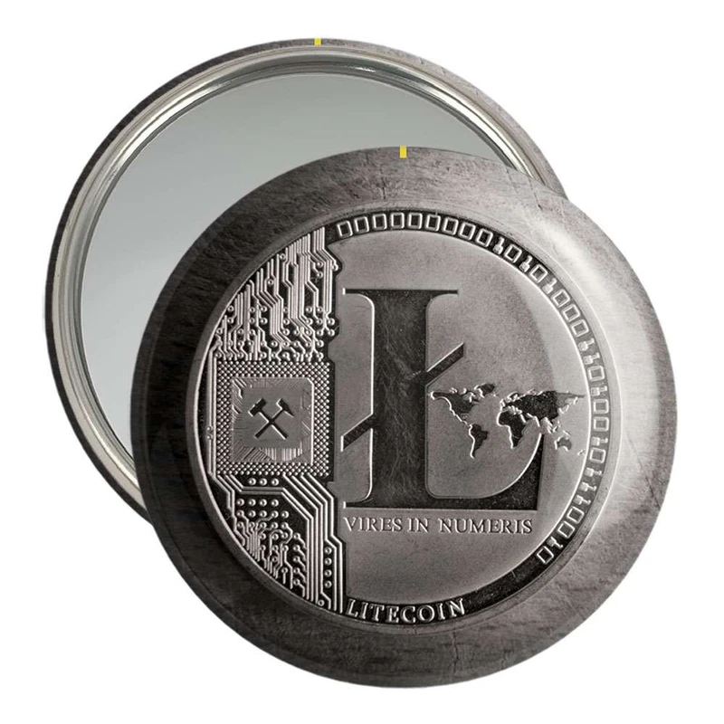 آینه جیبی خندالو طرح ارز دیجیتال لایت کوین  کد 4074