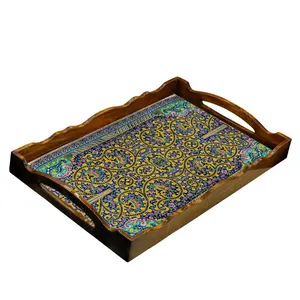 سینی طرح کاشی  بهشت