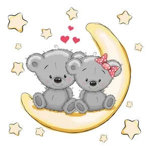 استیکر دیواری کودک تُکتم مدل moon stars کد 10