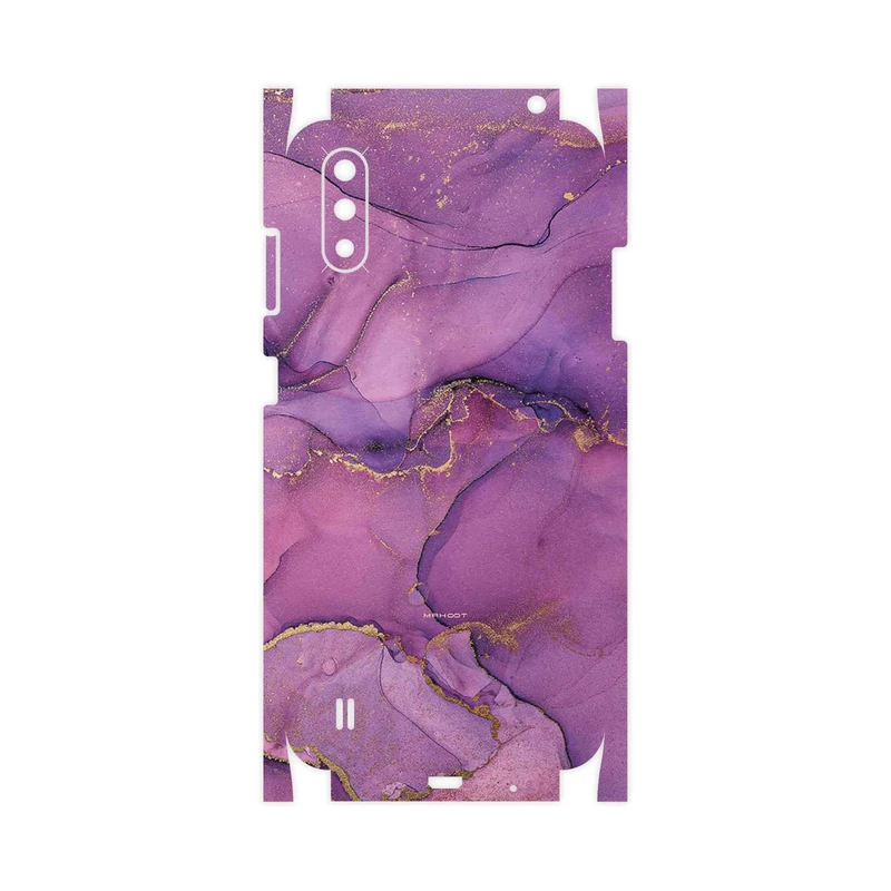برچسب پوششی ماهوت مدل Purple Marble-FullSkin مناسب برای گوشی موبایل سامسونگ Galaxy A01