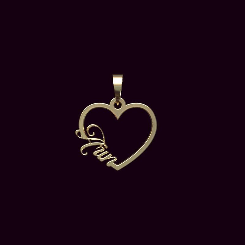 آویز گردنبند طلا 18 عیار زنانه مدوپد مدل اسم ارین arin کد PB1-10305