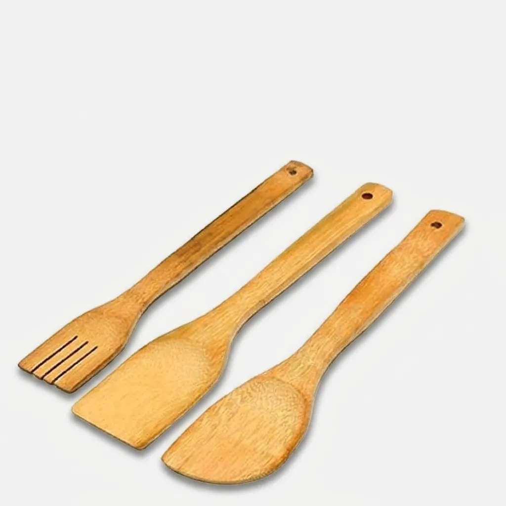 کفگیر چوبی کد AR92 مجموعه 3 عددی