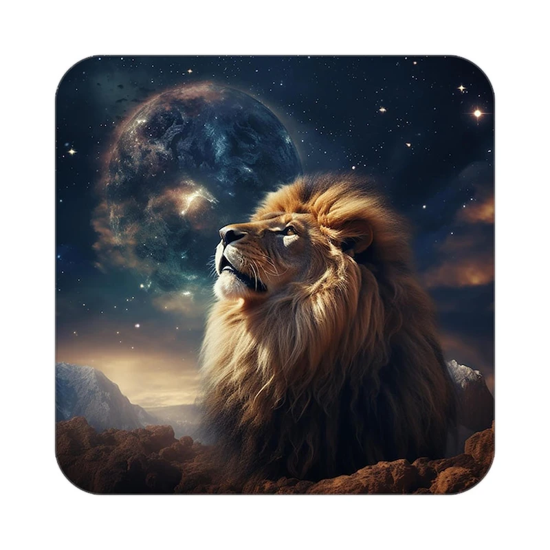 زیر لیوانی کاکتی طرح شیر مدل mp24171