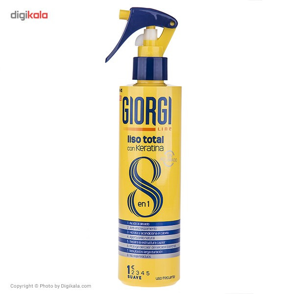 اسپری حالت‌ دهنده مو جیورجی مدل Liso Total 8 × 1 حجم 200 میلی لیتر