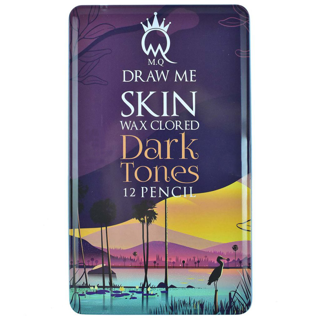 مداد رنگی 12 رنگ ام کیو مدل Dark SKIN