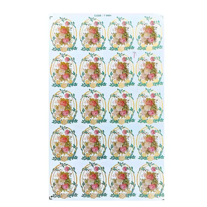 برچسب ترنسفر مدل رز خطی طلاکوب کد RIZ