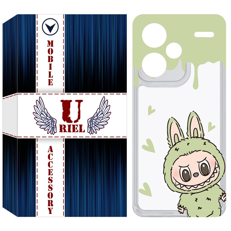کاور یوریل مدل Clear کد 132 طرح لبوبو Labubu مناسب برای گوشی موبایل شیائومی Redmi Note 13 Pro Plus