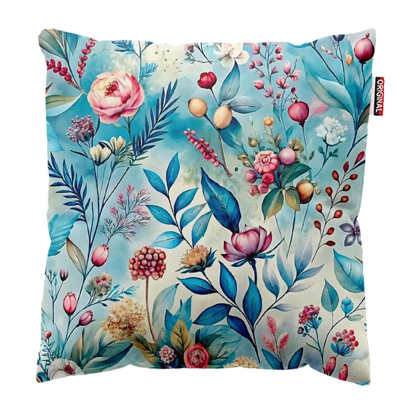  کوسن پاد آفرین طرح گل های زیبا کد 1795 سایز 30*30 سانتی متر