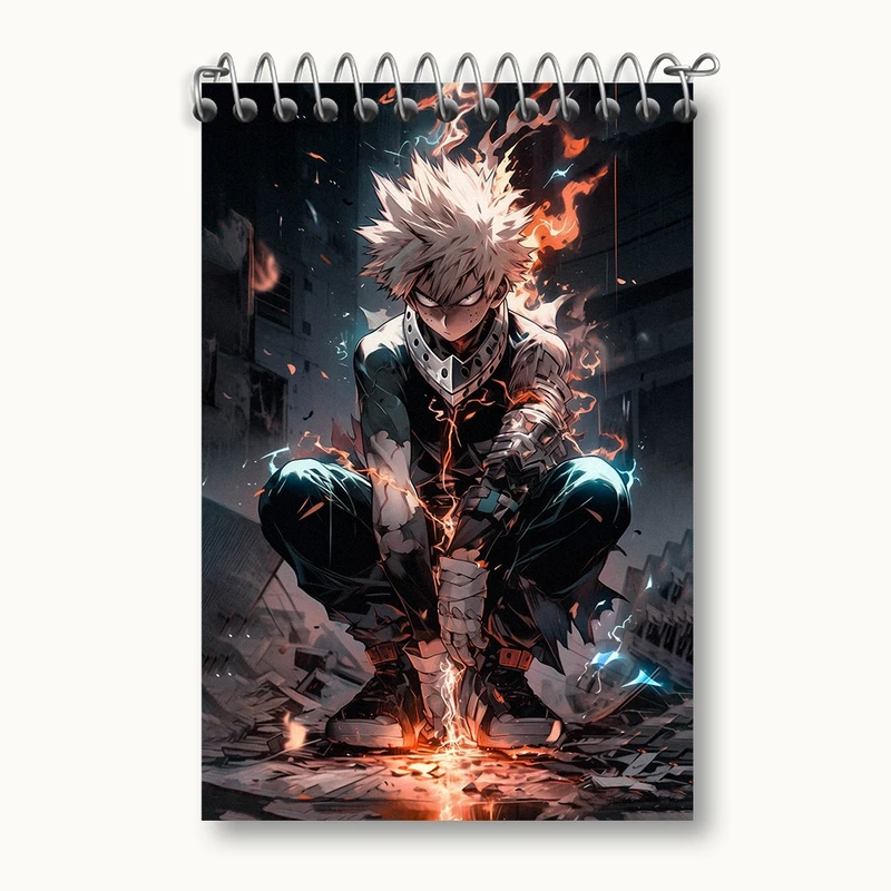 دفتر یادداشت 50 برگ خندالو مدل انیمه آکادمی قهرمان من کد F2838