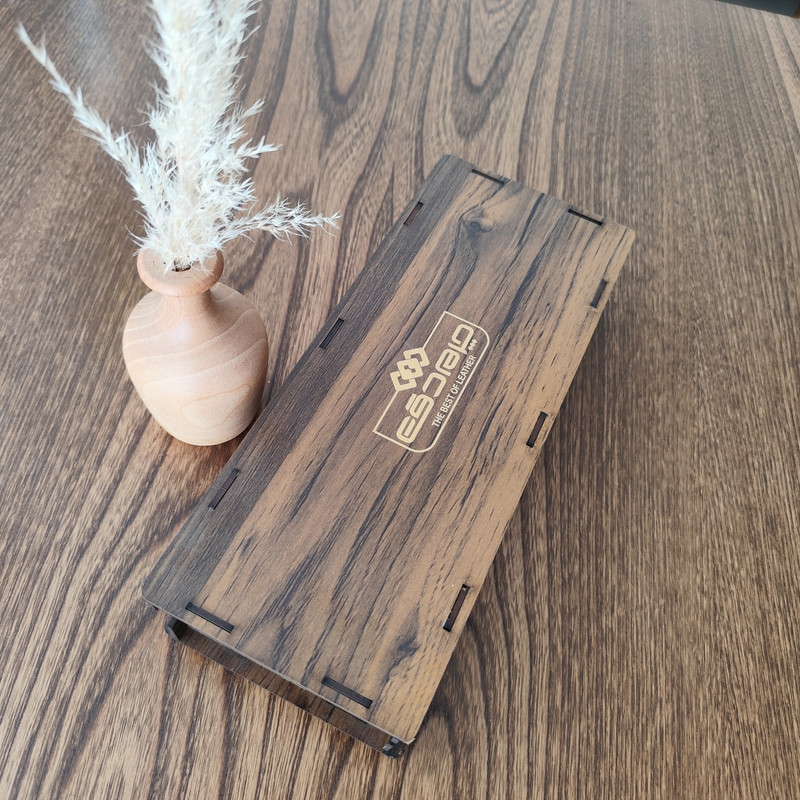 ست هدیه چرم دقت مدل ترنج چرم طبیعی بزی کد Set-3