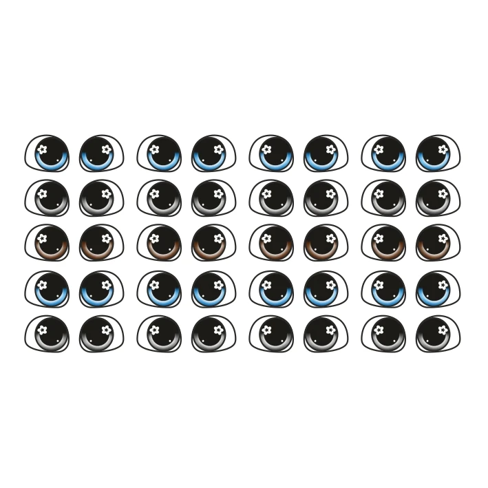 چشم عروسک مدل رزینی 7 میل کد 7 مجموعه 40 عددی