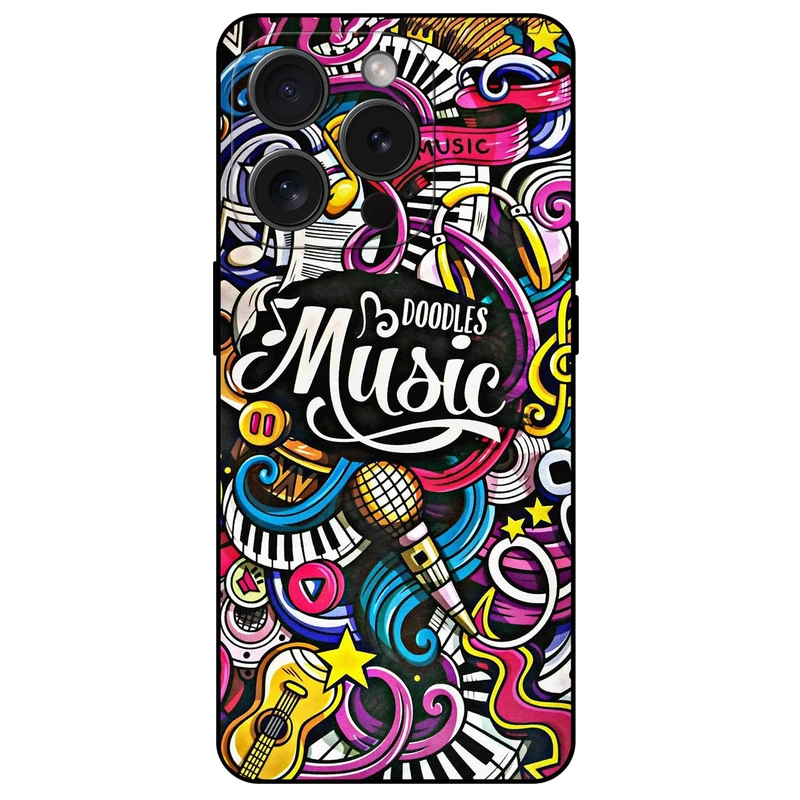 کاور مگافون طرح موزیک مدل 8241 مناسب برای گوشی موبایل اپل iPhone 15 Pro   