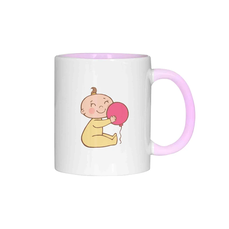 ماگ ژالینو طرح نوزاد و بادکنک کد 001