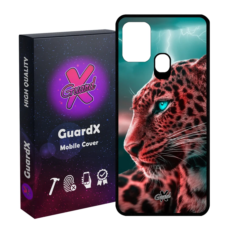 کاور گارد ایکس طرح پلنگ مدل Glass10233 مناسب برای گوشی موبایل سامسونگ Galaxy M31 / M31 Prime / F41