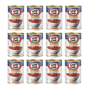 کنسرو لوبیا چیتی با سس گوجه فرنگی چین چین - 400 گرم بسته 12 عددی