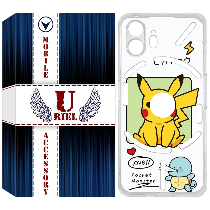 کاور یوریل مدل Clear کد 28 طرح پوکمون مناسب برای گوشی موبایل ناتینگ فون Nothing Phone 2