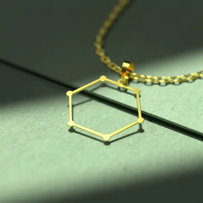 گردنبند طلا 18 عیار زنانه مدوپد مدل هندسی کد F3-1-1248