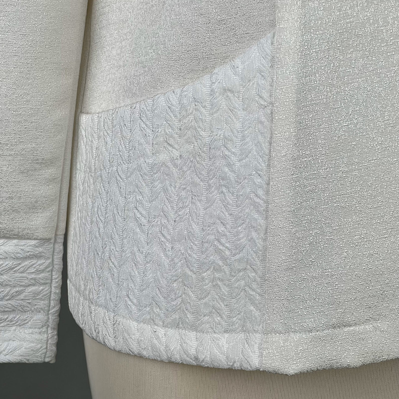 کت زنانه مدل کتان لمه کد AK1123 رنگ شیری