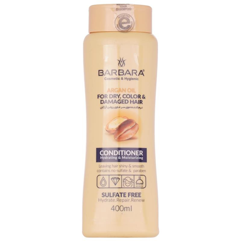 نرم‌کننده مو باربارا مدل روغن آرگان حجم 400 میلی‌لیتر
