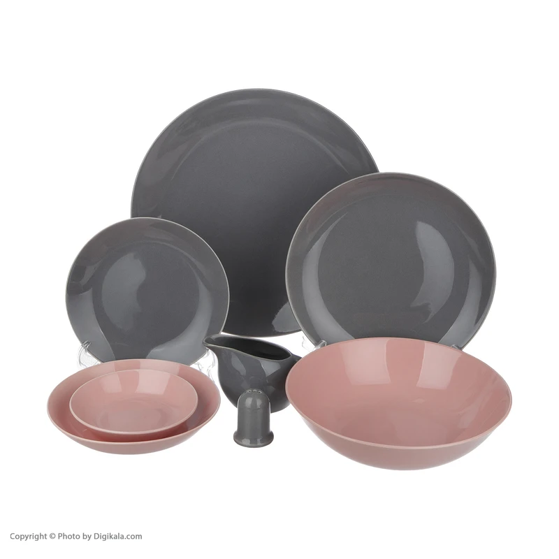 سرویس 30 پارچه کلارا مدل stoneware کد p300-pink-gray عکس شماره 15