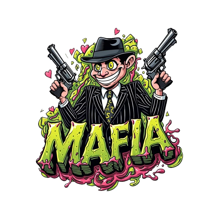 استیکر پارچه و لباس پاد آفرین مدل مافیا کد 2003