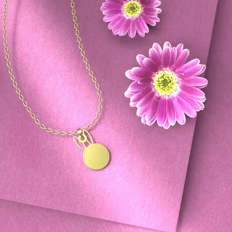 گردنبند طلا 18 عیار زنانه مدوپد مدل خرگوش کد B3-1-1212