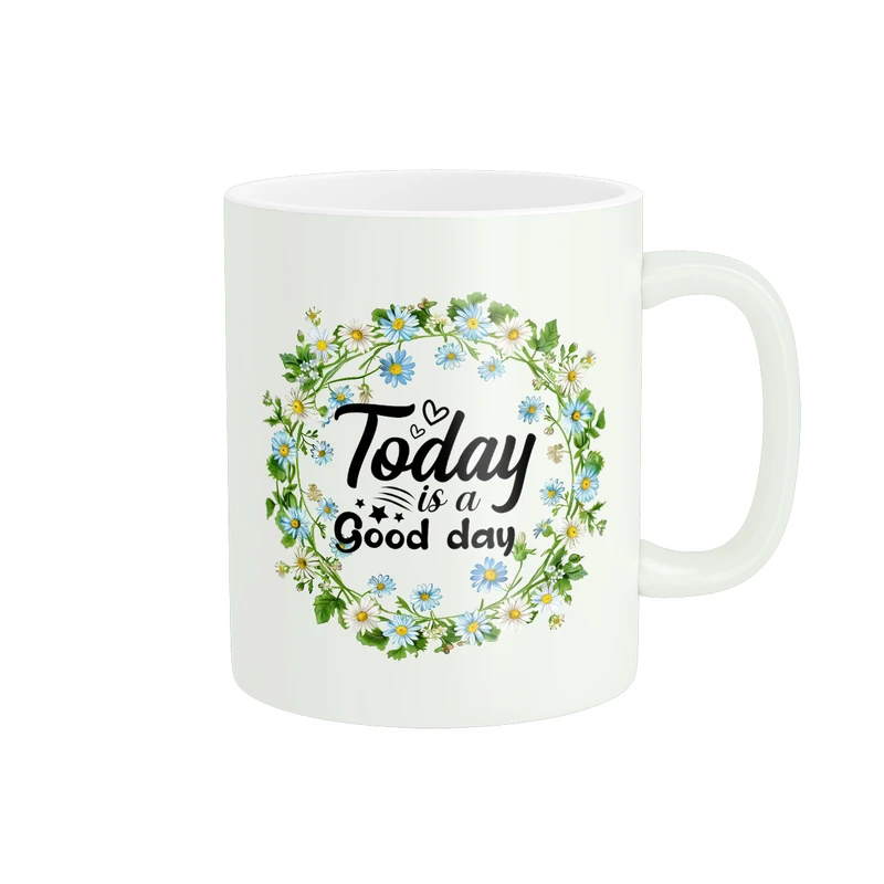 ماگ پادآفرین مدل مثبت اندیشی طرح حلقه گل کد PM353