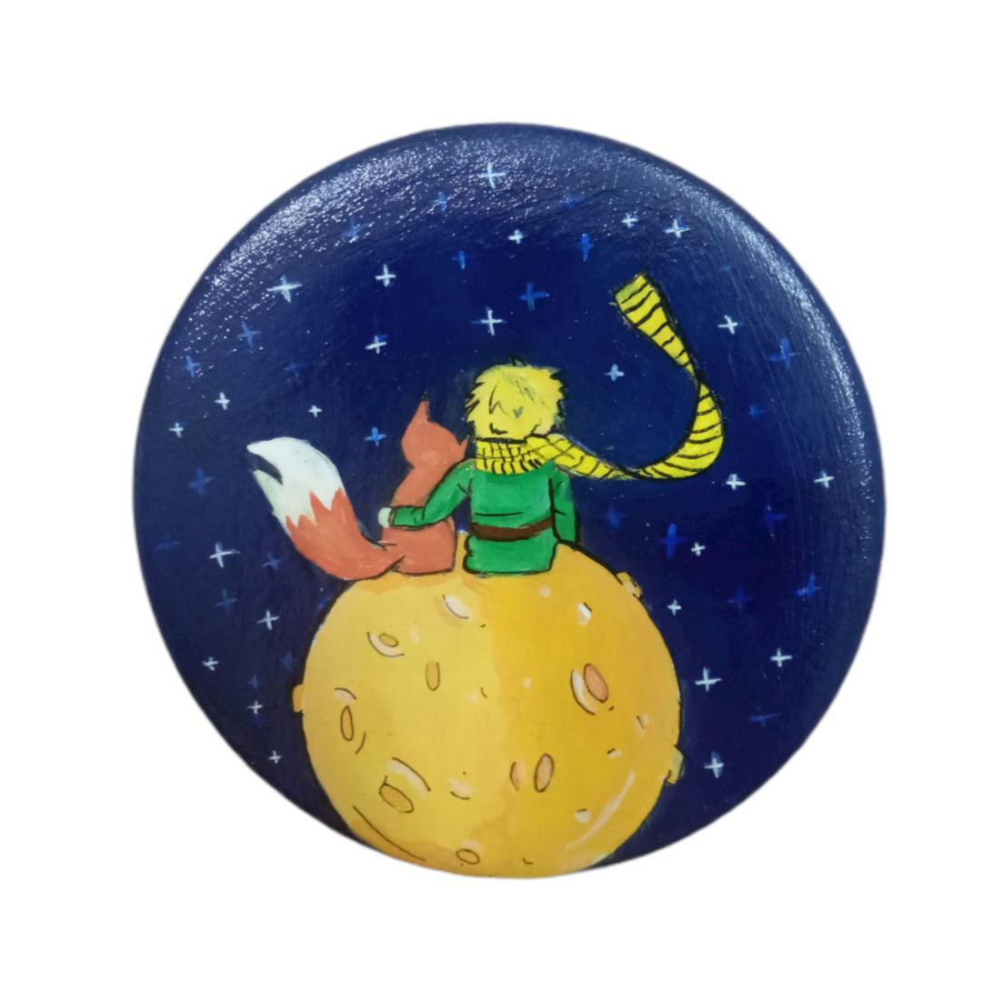 دیوارکوب سفالی طرح شازده کوچولو